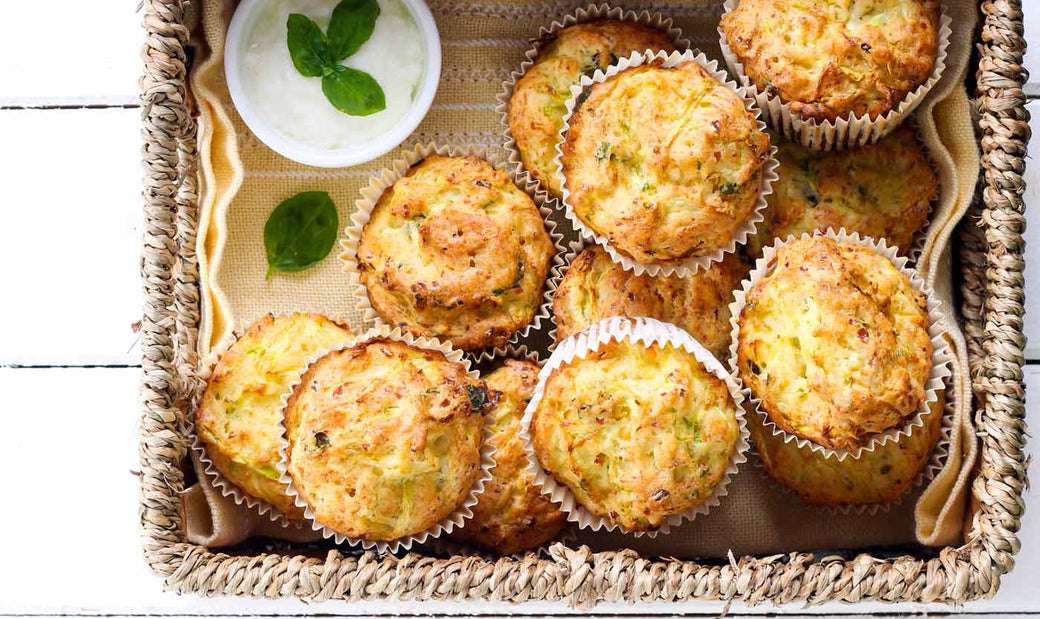 Courgette & cheddar muffins