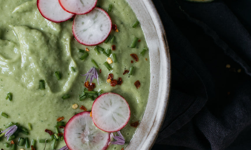 Chilled avocado soup
