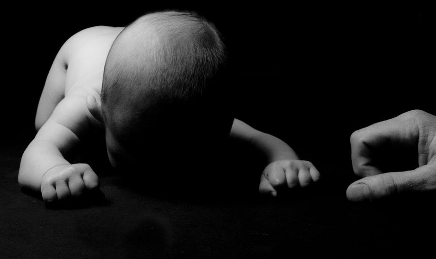 a baby crawling