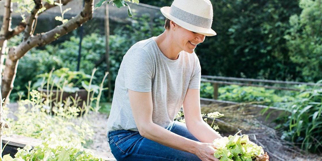 Melanie-in-the-vegetable-garden-bare-biology