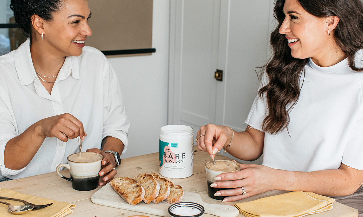 bare biology being mixed into coffee