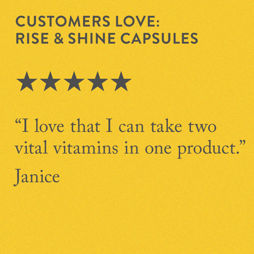 5 star review of Bare Biology omega-3+vitamin D capsules by Janice: I love that I can take two vital ingredients in one product.